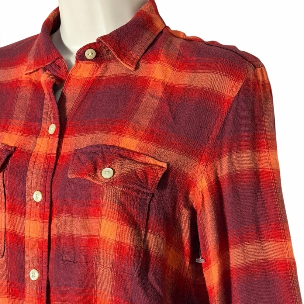 GAP x Pendleton Shirt Women’s XS Red Plaid Button-Up Long Sleeve Flannel Collab - Picture 3 of 11